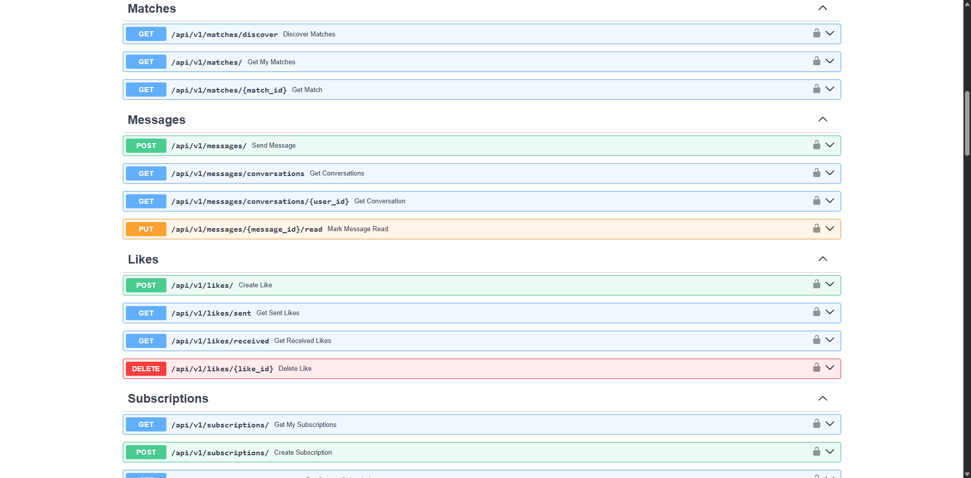 FastAPI Backend for iOS Dating App screenshot 1